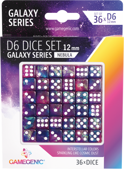Galaxy Series -Nebula- Set de 36 Dés de 6 - 12mm