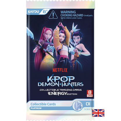 KPop Demon Hunters - Collectible Trading Cards - Boite de 12 boosters - Energy Edition Platinum