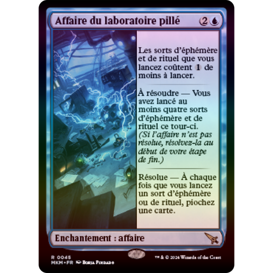 MKM  Affaire du laboratoire pillé *FOIL*