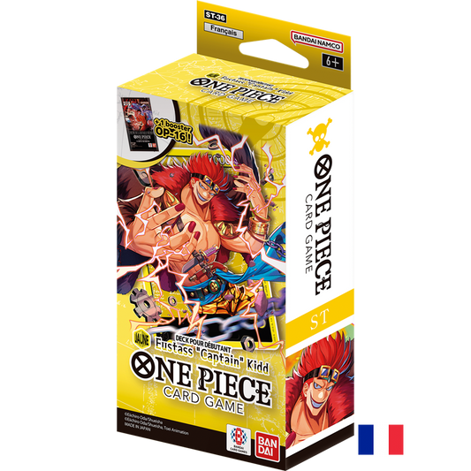Deck de Démarrage ST-36 : Jaune - Eustass "Captain kidd" - One Piece Card Game FR (Précommande sortie le 31.07.26) (Arrivage prévu le 04.08.26)
