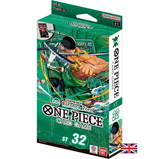 Deck de Démarrage ST-32 : Vert - Roronoa Zoro - One Piece Card Game (Anglais)