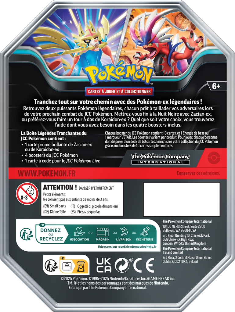 Pokémon  : Pokébox Légendes Tranchantes - Zacian ex