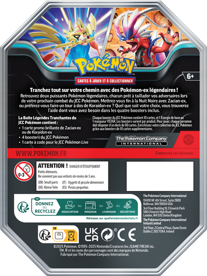 Pokémon  : Pokébox Légendes Tranchantes - Zacian ex