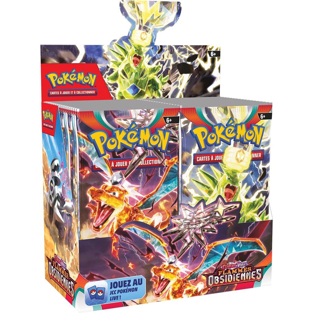 Pokemon Boite de 36 Boosters EV03 - Ecarlate et Violet - Flammes Obsidiennes