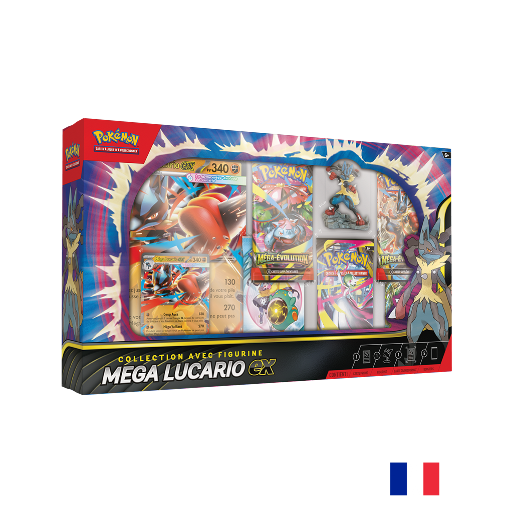 Pokémon - Coffret Collection avec figurine Méga-Lucario-ex