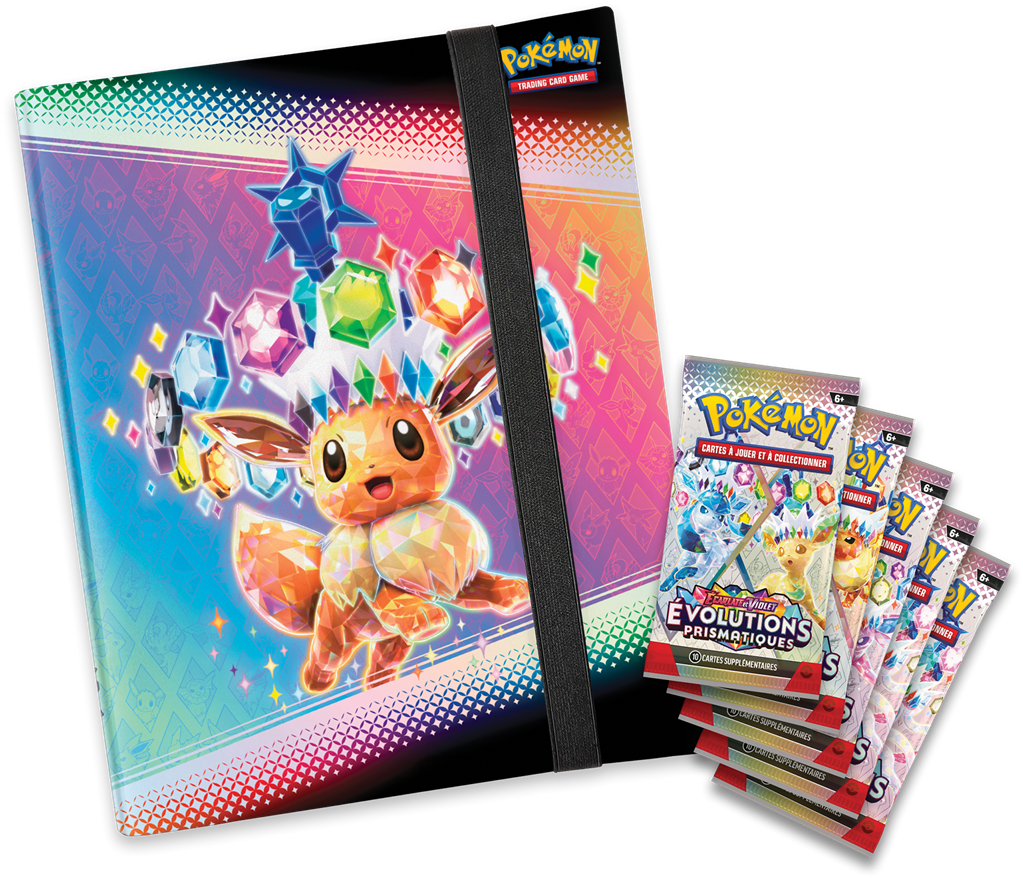 Pokémon : Coffret Collection Classeur + 5 boosters - EV08.5 Évolutions Prismatiques