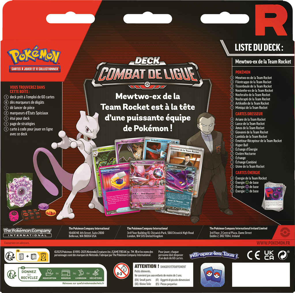 Pokémon : Deck Combat de Ligue - Mewtwo ex de la Team Rocket