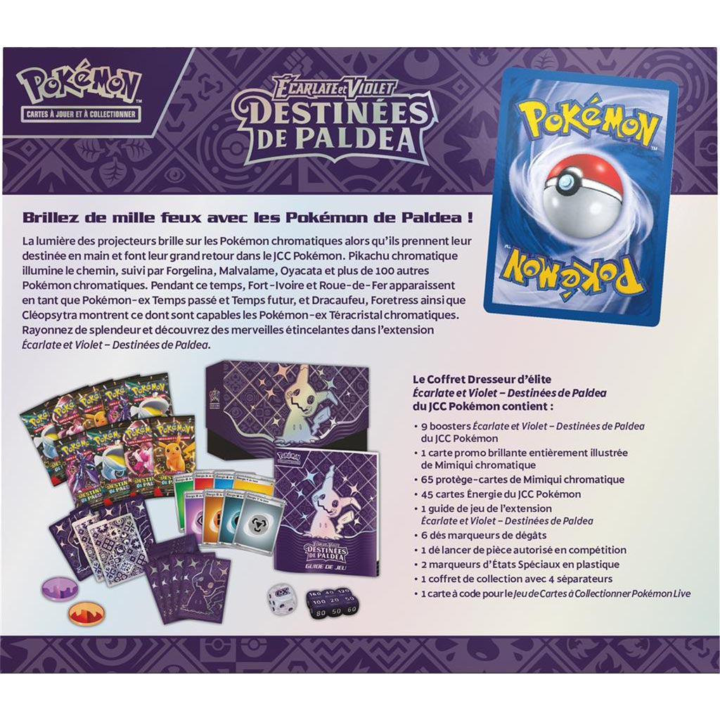 Pokémon EV04.5 : Coffret Dresseur d'Elite Mimiqui - Destinées de Paldea