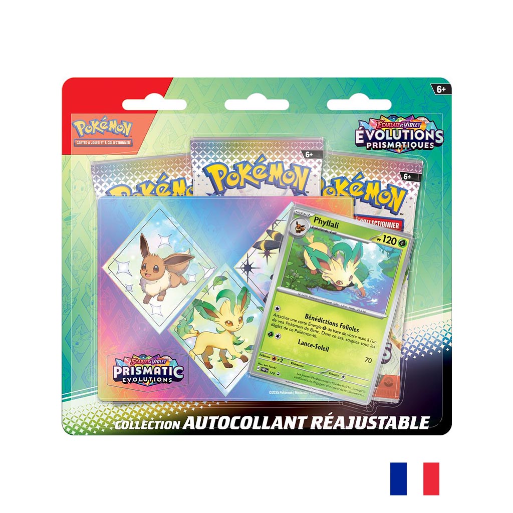 Pokémon : Tri-Pack Phyllali Tech Sticker - EV08.5 Évolutions Prismatiques