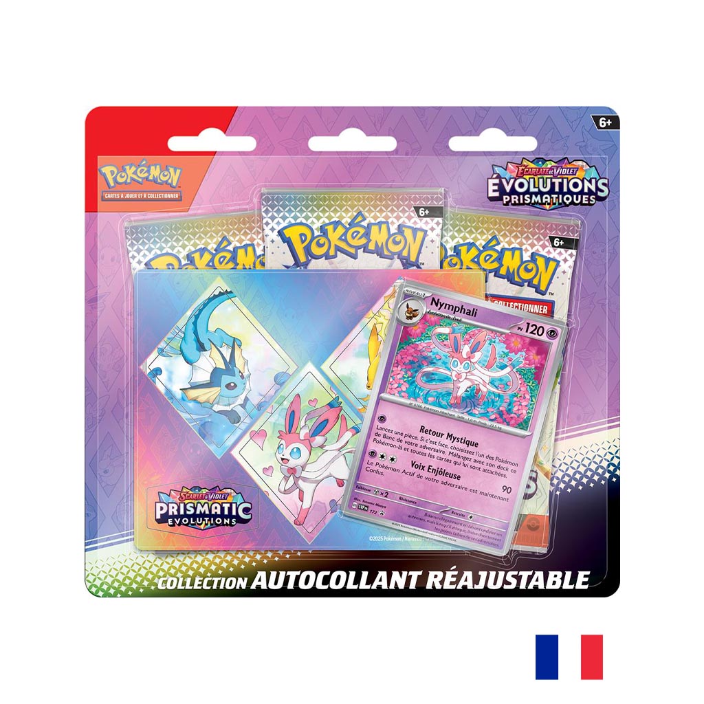 Pokémon : Tri-Pack Nymphali Tech Sticker - EV08.5 Évolutions Prismatiques