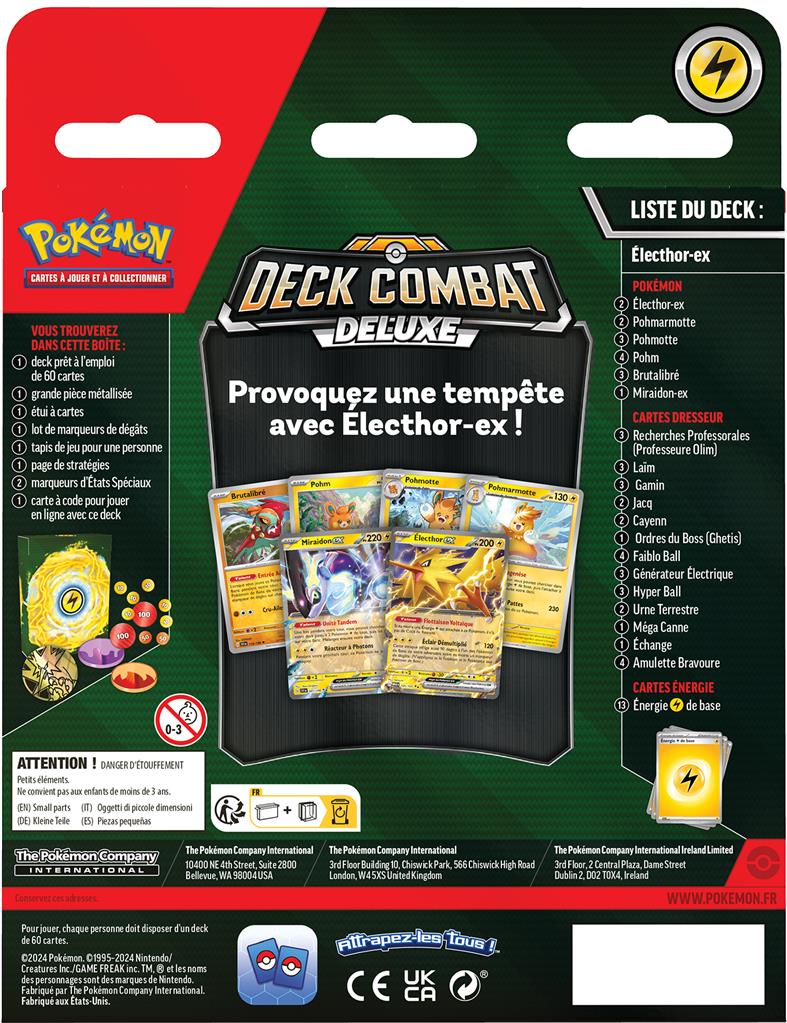 Pokemon Deck Combat Deluxe Électhor‑EX