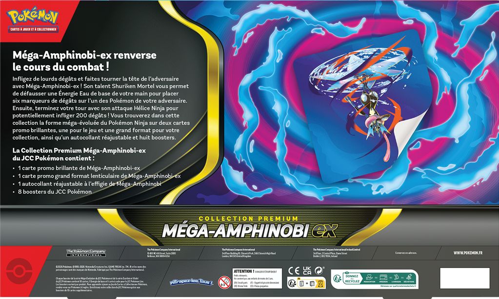 Pokémon : Collection Premium Méga‑Amphinobi‑ex (Précommande sortie le 03.07.26) (Arrivage prévu le 08.07.26) **1ère VAGUE**