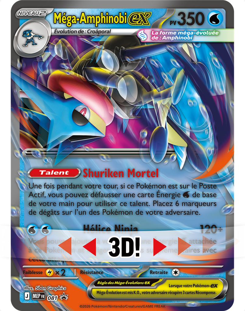 Pokémon : Collection Premium Méga‑Amphinobi‑ex (Précommande sortie le 03.07.26) (Arrivage prévu le 08.07.26) **1ère VAGUE**