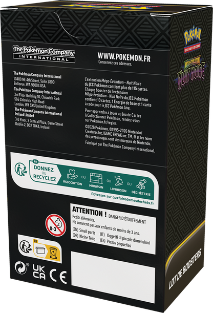 Pokémon - Bundle de 6 Boosters - ME05 Nuit Noire (Précommande sortie le 17.07.26) (Arrivage prévu le 22.07.26) **1ère VAGUE**
