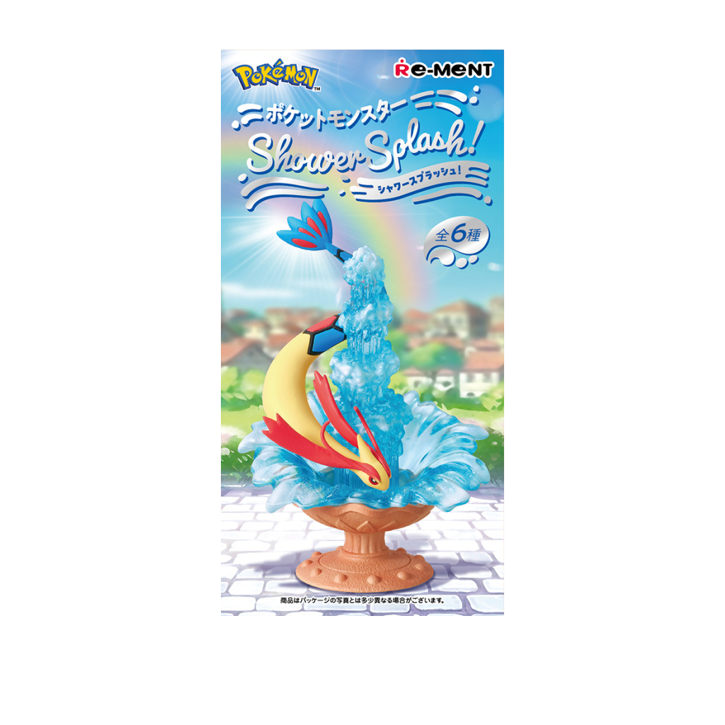 Re-Ment Pokémon Shower Splash! : une boîte surprise individuelle fermée, modèle aléatoire