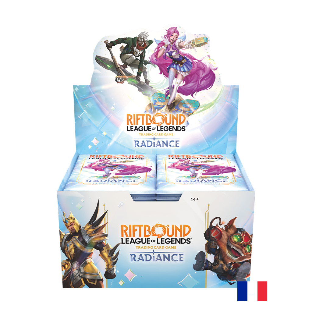 Boite de 24 Boosters - Riftbound League of Legends TCG : Radiance FR (Précommande sortie le 23.10.26)