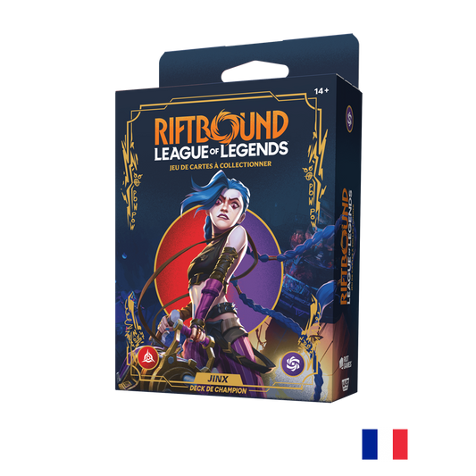 Deck de Champion Jinx - Riftbound League of Legends TCG : Origines FR (Précommande sortie le 29.05.26) (Arrivage prévu le 02.06.26)