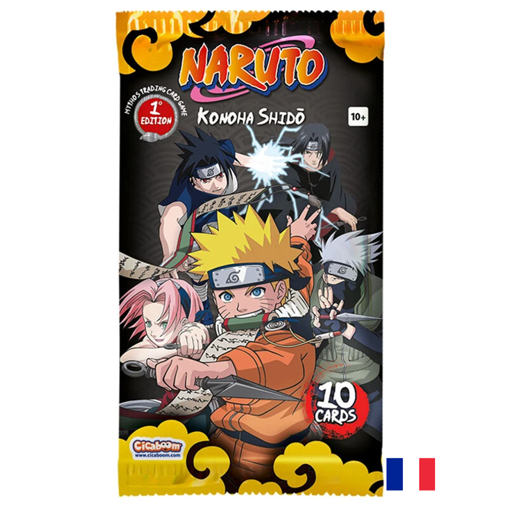 Boîte de 24 Boosters Naruto Mythos TCG - 1er chapitre : Konoha Shidō (1ère Édition) (2e PRINT) (Précommande Arrivage prévu le 24.06.26)