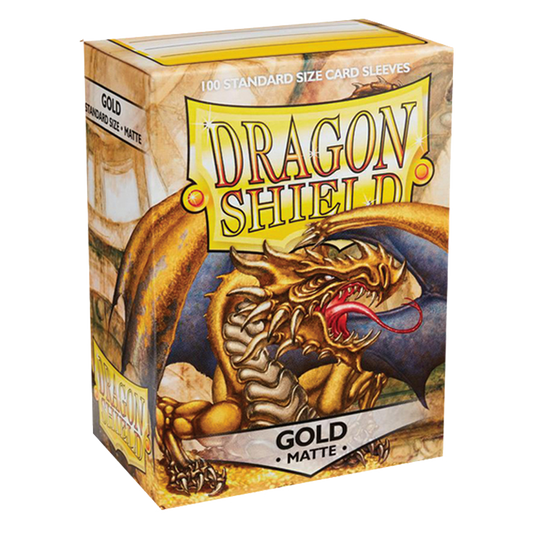 Dragon Shield 100 Sleeves Standard Gold Matte