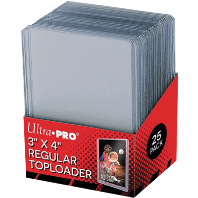 25 Ultra Pro 3"x4" Regular TopLoader Transparent