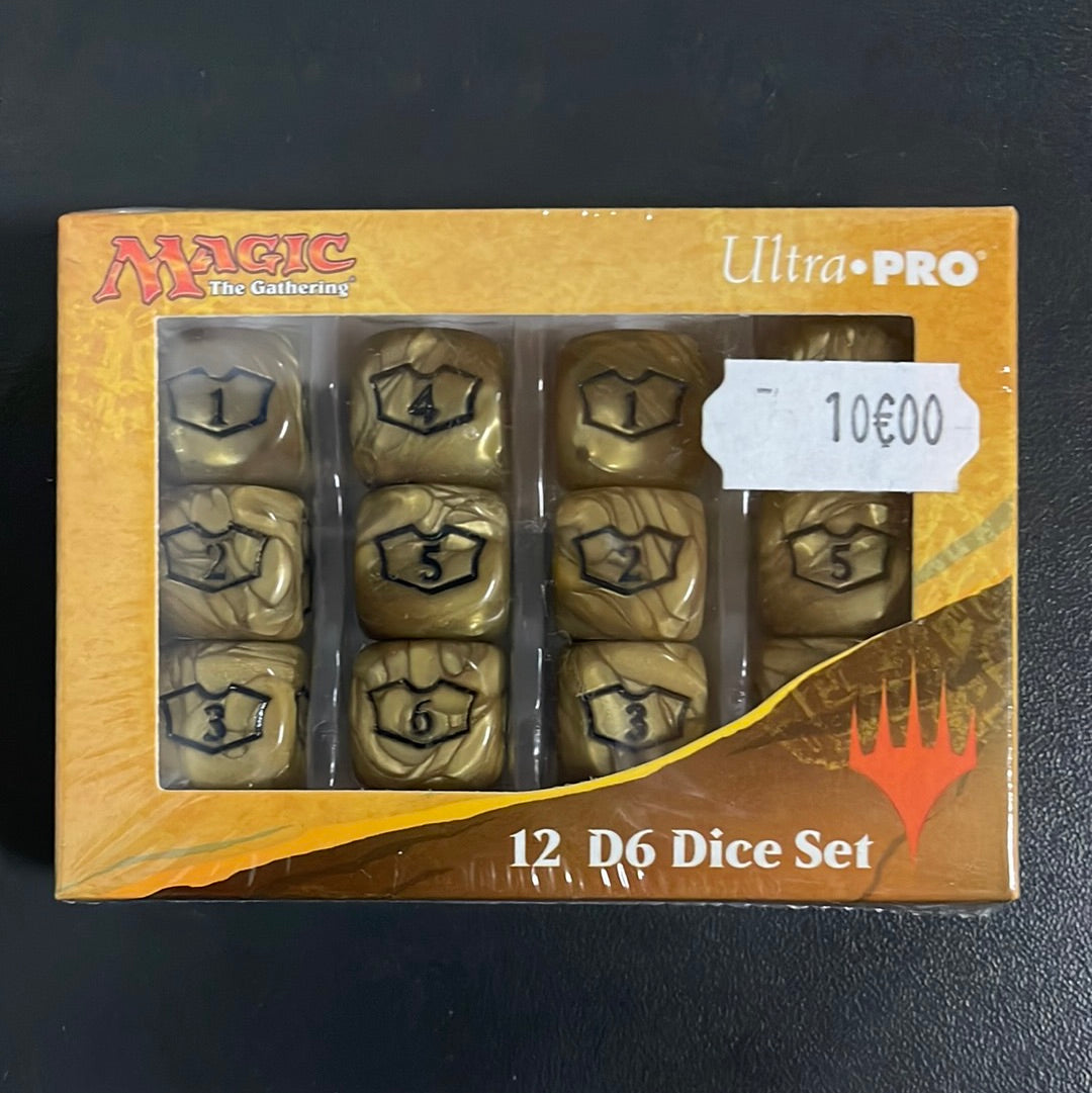 Ultra Pro - 12 Dés 6 Faces Set Gold-Black